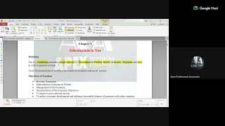 Taxation at Apex (May 2025) - Chapter 1; Introduction to Tax