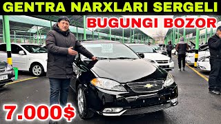 19 YANVAR GENTRA NARXLARI 2025. SERGELI MASHINA BOZORI NARXLARI 2025 7.000$ GA BERAMAN RUSTAM AKADAN