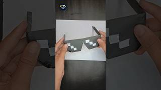 how to make paper thug life glasses , origami paper glasses tutorial #shorts #origami