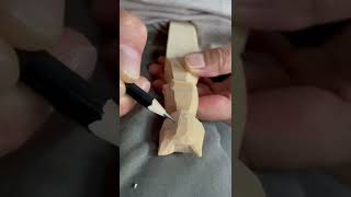 How to carve a lovely little cat😺#woodcarving#asmr