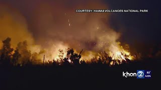 Wildfire closes Mauna Loa Road temporarily at Hawai'i Volcanoes National Park