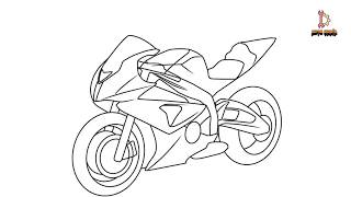 Motorcycle draw,เรียนรู้การวาดมอเตอร์ไซค์ทีละขั้นตอน