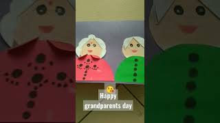 #shorts Easy grandparents day card//Card for Grandpa and granny// card making activity// Easy card