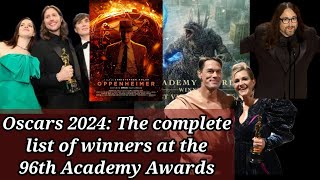 Oscars 2024: The complete list of winners at the 96th Academy Awards | English News Pak