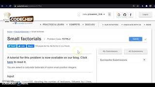 Small factorials using Java | CodeChef Practice Problem