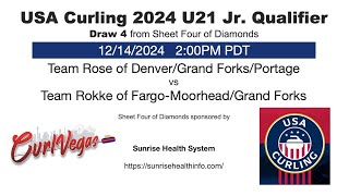 USA Curling 2024 U21 Jr. Qualifier: Draw 4 on Four of Diamonds - Rose vs. Rokke