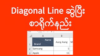 Excel Diagonal Line ဆွဲ၍ စာရိုက်နည်း | ကွန်ပျူတာသင်ခန်းစာ | Computer Tutorial | Experience Sharing