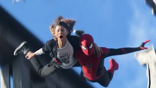 스파이더맨 \u0026 MJ 웹스윙 도피 장면 | 스파이더맨: 노 웨이 홈 (Spider-Man: No Way Home, 2021) [4K]