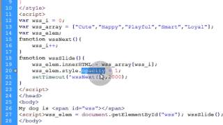 Tutorial JavaScript ~ Array Slideshow Animation Tutorial JavaScript CSS3 HTML5