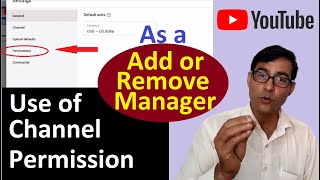 Channel Permission in YouTube Studio | Invite Manager Your Channel | How to use Channel Permissions