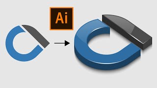 How to Create 3D Glossy Logo in Adobe Illustrator | Easy Tutorial