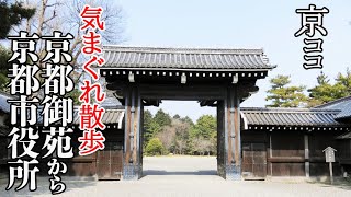 【京都おすすめ】気まぐれ散歩 御苑から京都市役所へ【京のココ見といやす】【京都観光旅行】