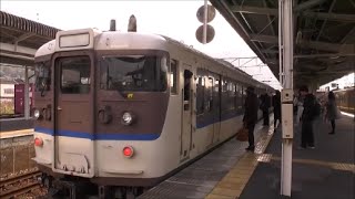 【糸崎駅】115系濃黄色(ﾋﾛL-01編成)+115系広島更新色(ﾋﾛL-18編成)　【HD】2015.02.23