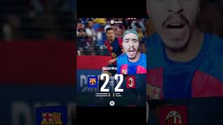 تعادل برشلونه مع ميلان 🔥