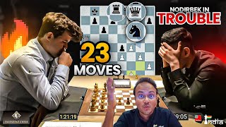 Magnus Carlsen crushes Nodirbek Abdusattorov in just 23 moves | Freestyle Chess 2025