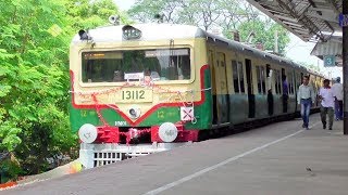 Howrah - Bandel local arriving and departing from Hooghly station of Eastern Railway