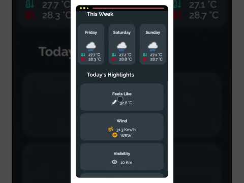 Create a weather app in React.js️ #react #javascript #project #webdevelopment #reels #shorts #short