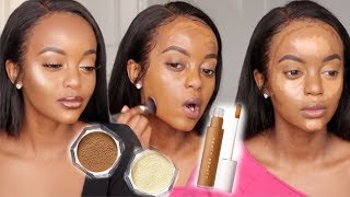 GIRL SO I USED FENTY BEAUTY *NEW* PRO FILTR CONCEALER AS A FOUNDATION + SETTING