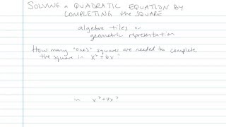 Completing the Square - Sample Problem 8