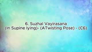 LYING ASANAS (SUPINE LYING ASANAS) (Suzhal Vayirasana (In Supine lying)- (A Twisting Pose)) - (C6)