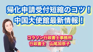 Vol.113_帰化申請受付の時間短縮のコツ＆2020年12月中国大使館最新情報　コラソン行政書士事務所　山尾加奈子（やまお　かなこ）