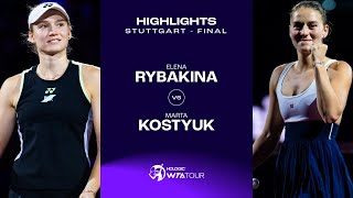 Elena Rybakina vs. Marta Kostyuk | 2024 Stuttgart Final | WTA Match Highlights