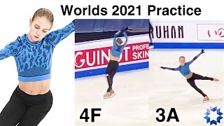 Alexandra Trusova - 4F, 4S, 3A Worlds 2021 Practice