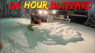 24 hours of plowing deep snow