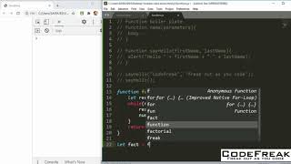 Functions basics | 13 JavaScript Tutorial - codefreak