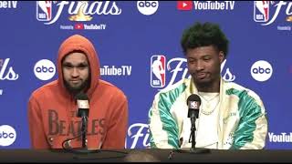 Derrick White & Marcus Smart postgame; Celtics beat the Warriors in Game 1 of The Finals