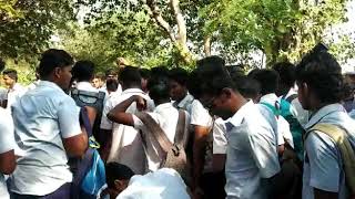 St'Xaviers polytechnic college in SEYDUNGANALLUR pollachi protest..