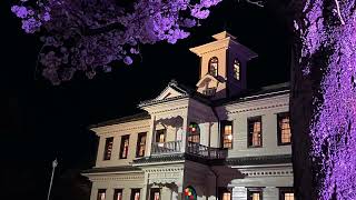 桑折町　🌸 旧伊達郡役所の夜桜🌸　2023.4/1