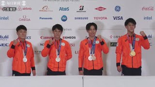 銀の体操男子日本「0.1は忘れない」　パリ五輪へ思い新たに