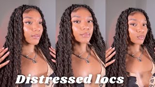 Nita Distressed gorgeous locs . The Easy Method . Curly Ends Premade Locs from Amazon