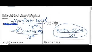 MATH 280:Derivation of Trigonometric functions