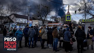 Fighting continues in Ukraine as hundreds of thousands flee