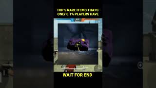 Free Fire Top 5 Rare Items That's  Only 0.1% 😱 Players Have - Garena Free Fire