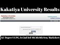 Kakatiya University Results 2024, KU Degree UG PG, Sem Wise @ www.kakatiya.ac.in