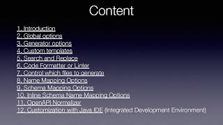 Advanced OpenAPI Generator - Content