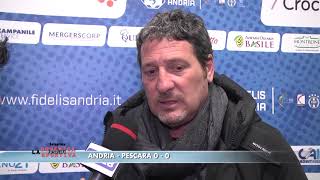 Fidelis Andria - Pescara 0-0 Trocini: "Se non abbiamo vinto è merito del Pescara"