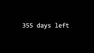 355 Days Left - Brian sat on the ground.