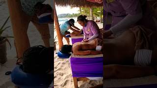 😌 Relaxing massage on the beach in Mexico🇲🇽 #travel #mexico #massage