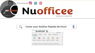 Como usar a Análise Rápida no Excel #shorts