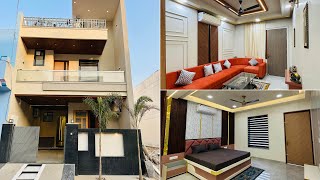 Inside Tour Of 133 Gaj 4 BHK Premium House With Beautiful Interior Work \u0026 Garden | 20x60 House Plan