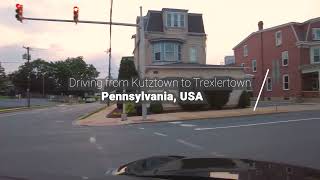 Driving from Kutztown to Trexlertown, Pennsylvania, USA