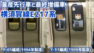 [Japan Railway] JR E217 series oldest and latest door opening and closing