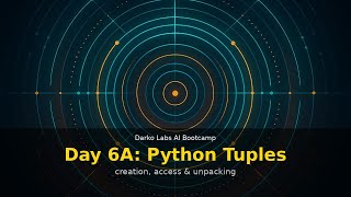 AI Bootcamp Day 6A – Python Tuples: Creation, Access & Unpacking