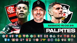 PALPITES DE FUTEBOL PARA HOJE 15 02 2025 (SÁBADO) + BILHETE PRONTO | Boleiros Tips