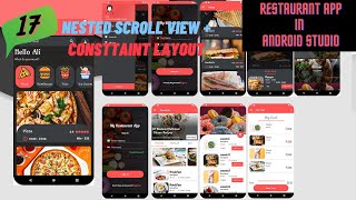 NestedScrollView | ConstraintLayout | Restaurant App Android | Food App Android Studio | Java