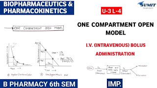 One compartment open model | Intravenous (I.V.) Bolus administration | Unit 1 Biopharmaceutics